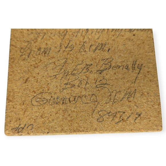 Native American Sand Art Painting "Healing God" Signed 3" x 6" New Mexico - Picture 8 of 14